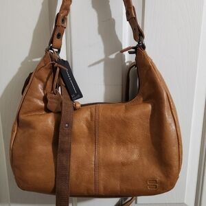 Spikes And Sparrow Leather Shoulder Bag NWT